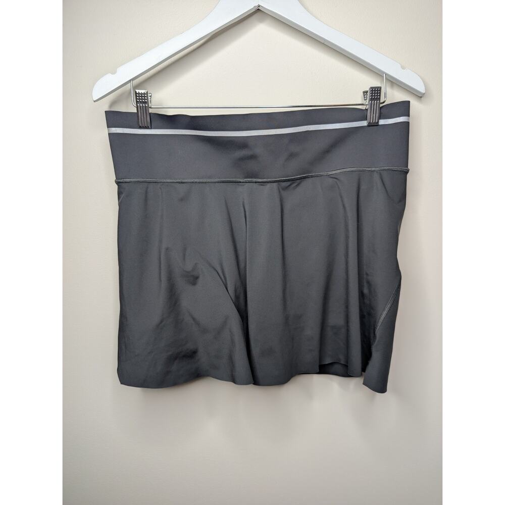 Athleta Sonic Skort M Gray Tennis Skirt Short Under Ball Pocket Pickleball